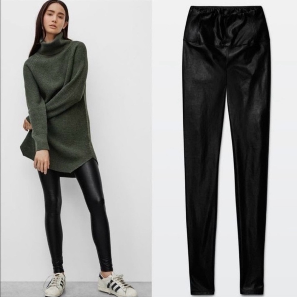 🔥NWT 7 For All Mankind Faux Leather Leggings Size L